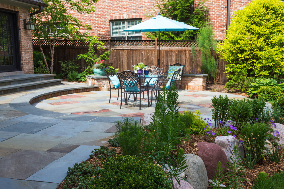 Modern New England Inspired Outdoor Living - Transitional - Patio ...