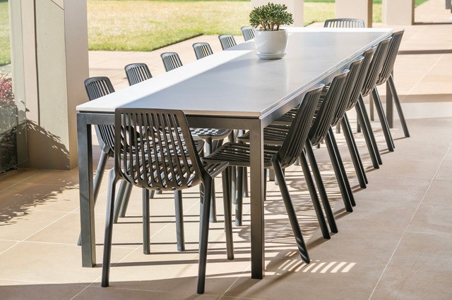 Modern Outdoor Dining table - Custom Made - Contemporary - Patio