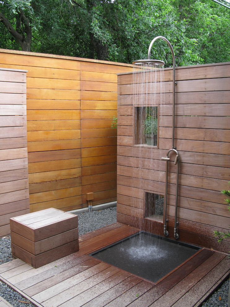 Patio - contemporary patio idea in Dallas with no cover