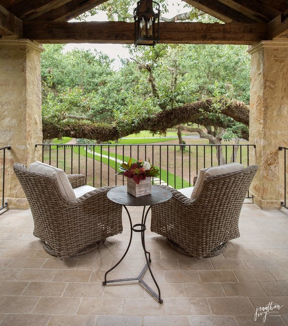 Modern Provincial Cabin Campagne Terrasse et Patio Houston par