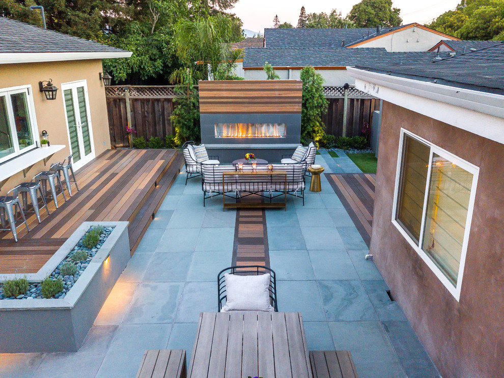 Modern San Jose Backyard Contemporary Patio Richmond by Water
