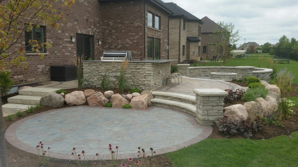 Multi Level Patio Contemporary Patio Chicago By Hartman Landscape Houzz