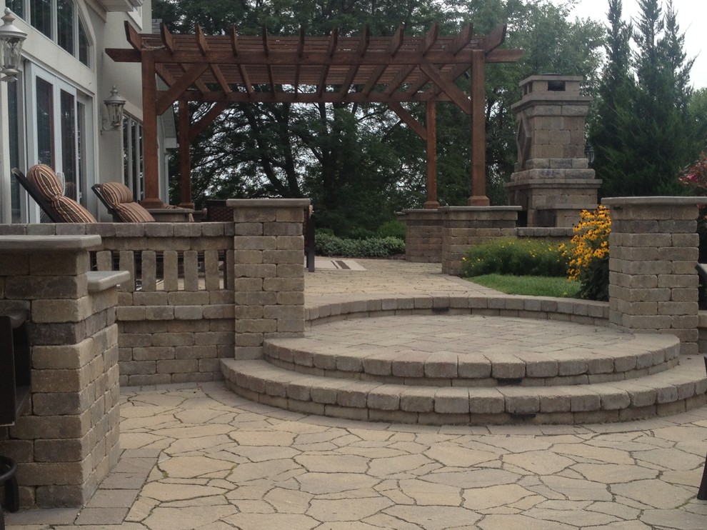 MultiLevel Paver Patio Patio Kansas City by New Leaf Landscape