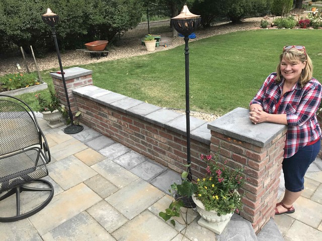 Multi Level Paver Patio With Firepit And Brick Walls American Traditional Denver By Archadeck Of The Foothills Houzz Multi Level Paver Patio With Firepit, Patio Brick Wall Ideas
