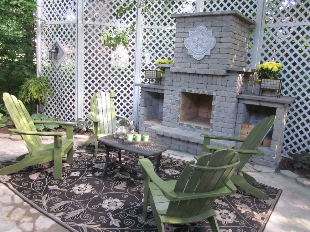 Idée de décoration pour une terrasse bohème.