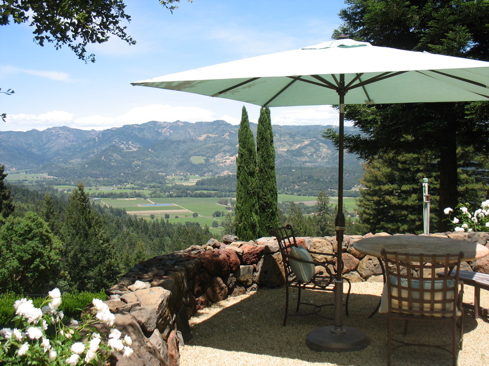 Napa Valley Rammed Earth Mediterranean Patio San Francisco by