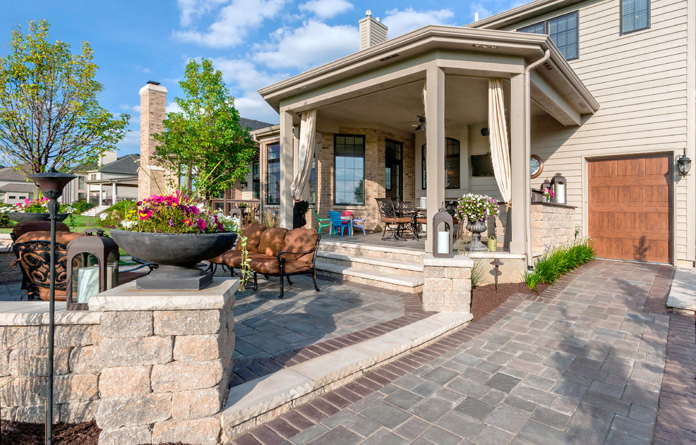 Naperville Brick Patio Contemporary Patio Chicago by KD