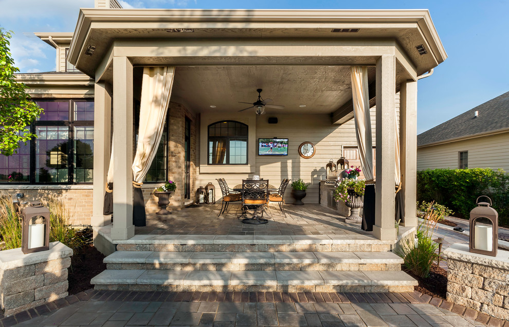 Naperville Brick Patio Contemporary Patio Chicago by KD