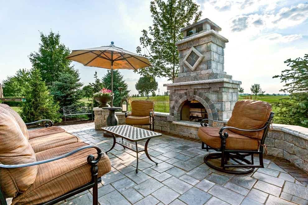 Naperville Brick Patio Contemporary Patio Chicago by KD