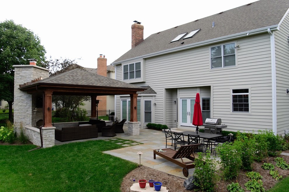 Naperville Pavillion, Fireplace and Bluestone Patio Patio Chicago