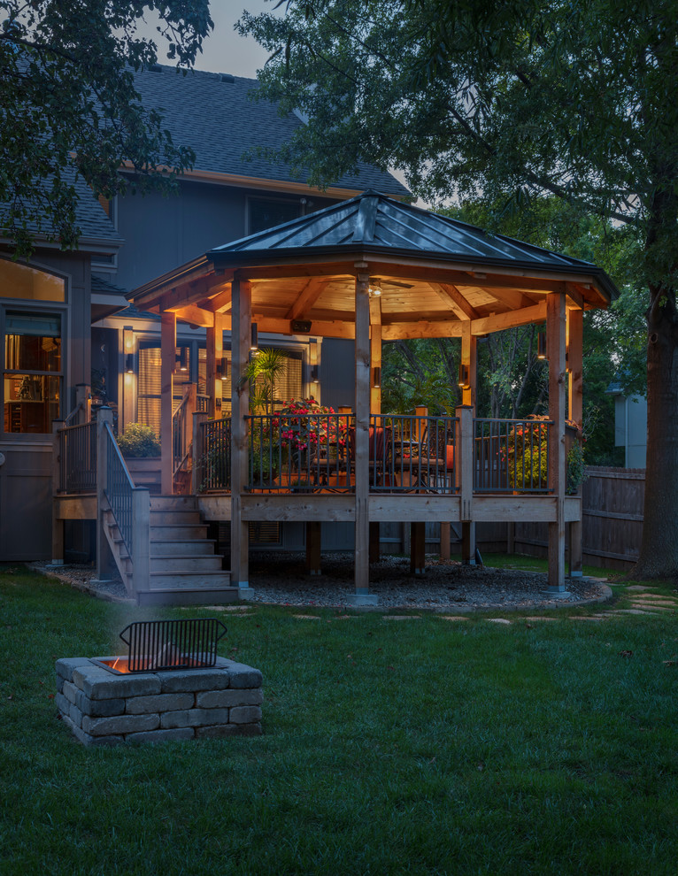 NARI Remodeled Homes Tour Lenexa Gazebo Craftsman Patio Kansas City by CHC Design