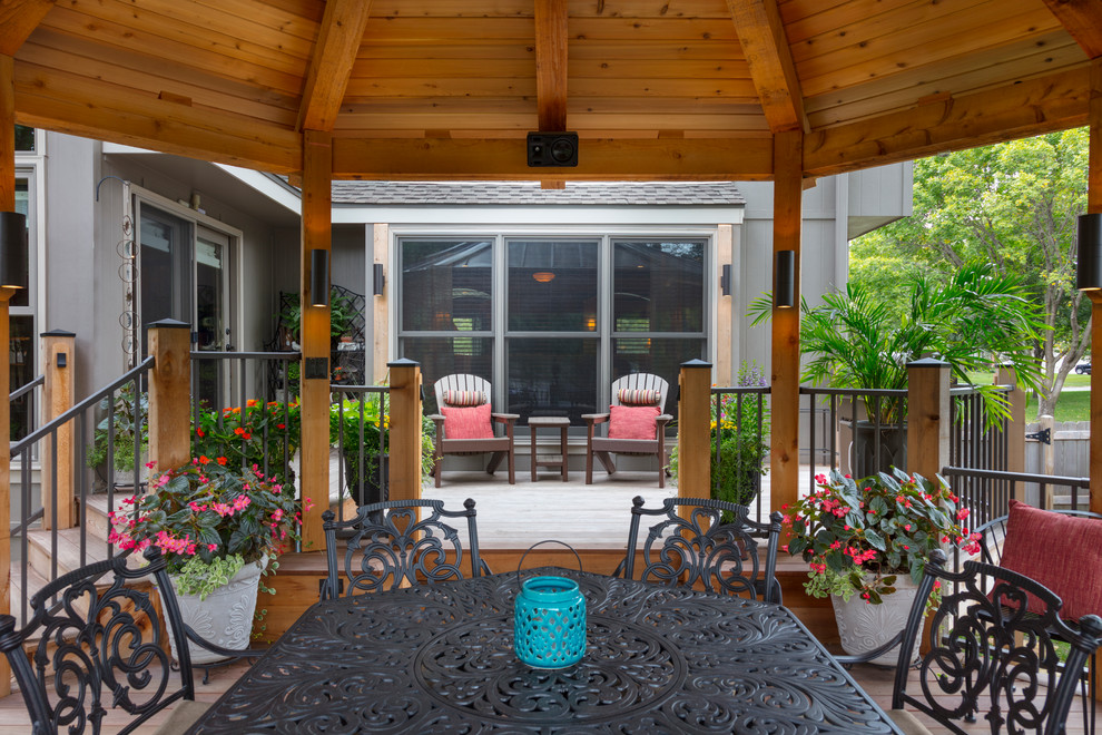 NARI Remodeled Homes Tour Lenexa Gazebo Craftsman Patio Kansas City by CHC Design