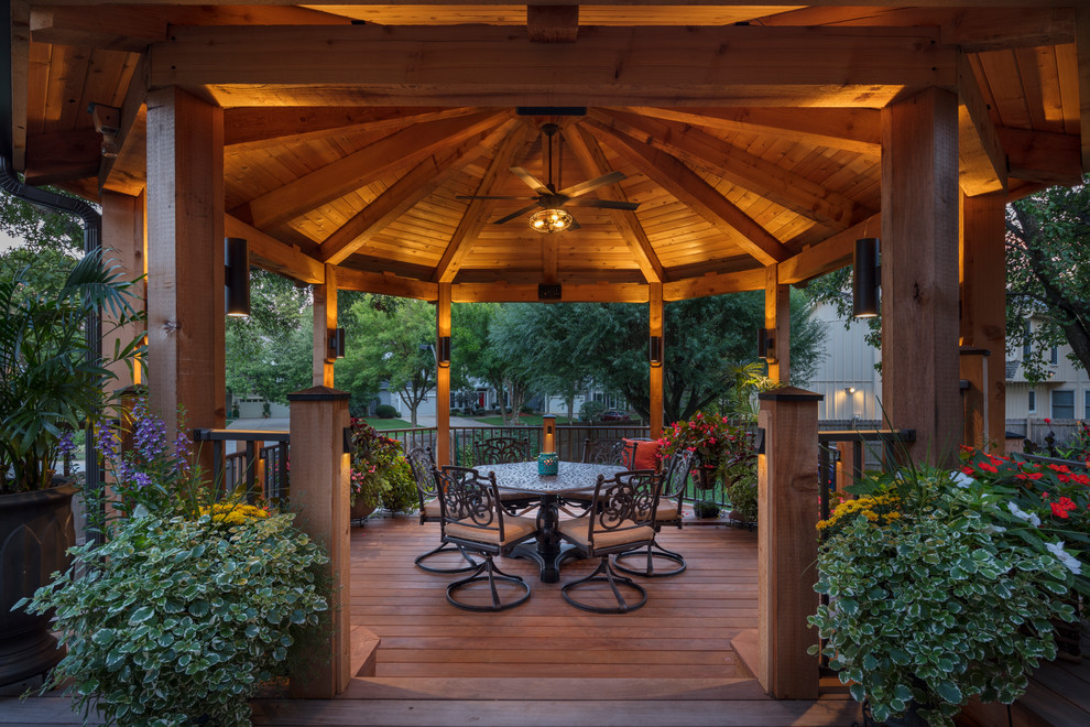 NARI Remodeled Homes Tour Lenexa Gazebo Craftsman Patio Kansas City by CHC Design