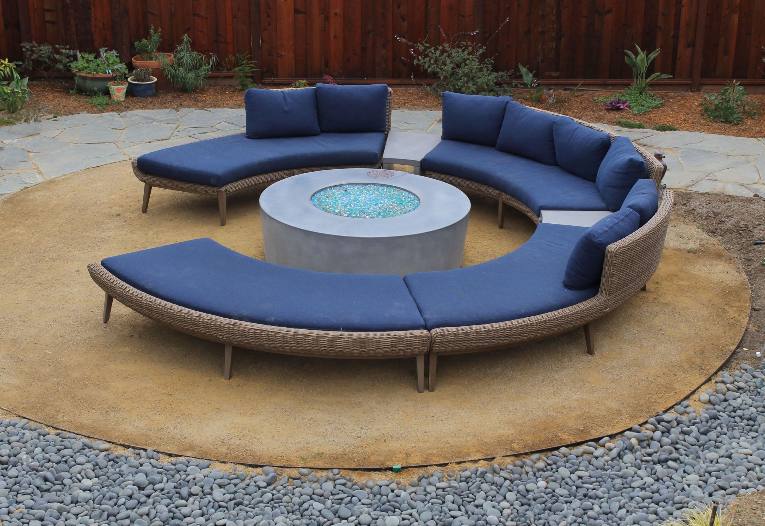 Nautical Design Fire Pit And Lounge, 5 Foot Fire Pit