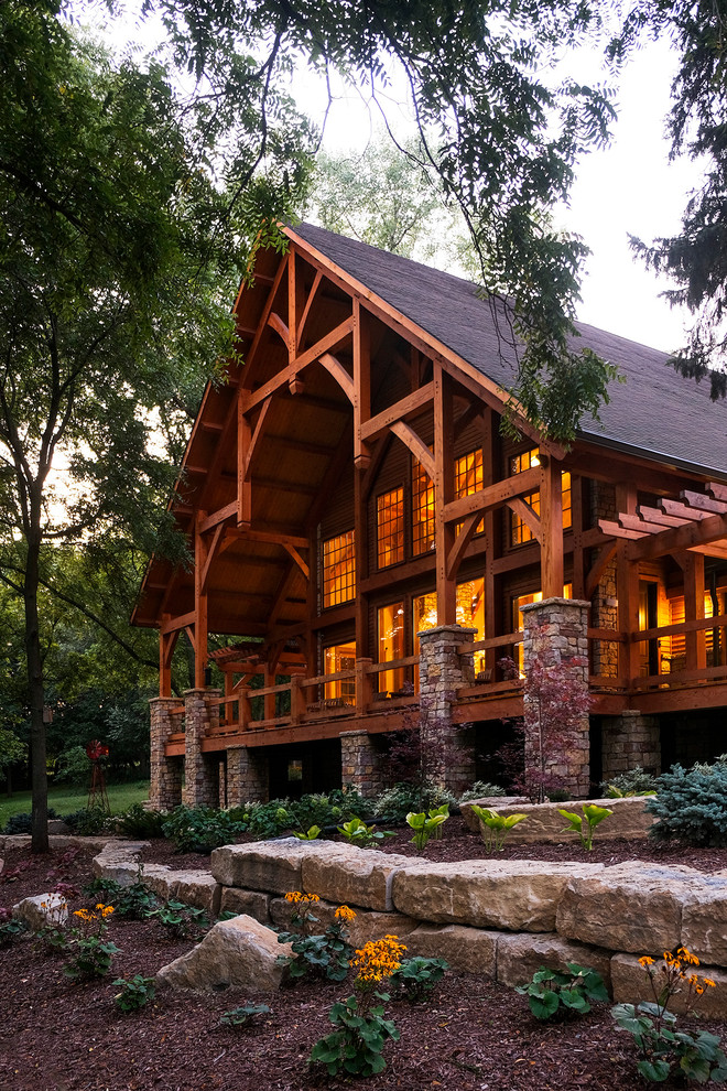 Nebraska Timber Frame Home Patio Austin by Texas Timber Frames