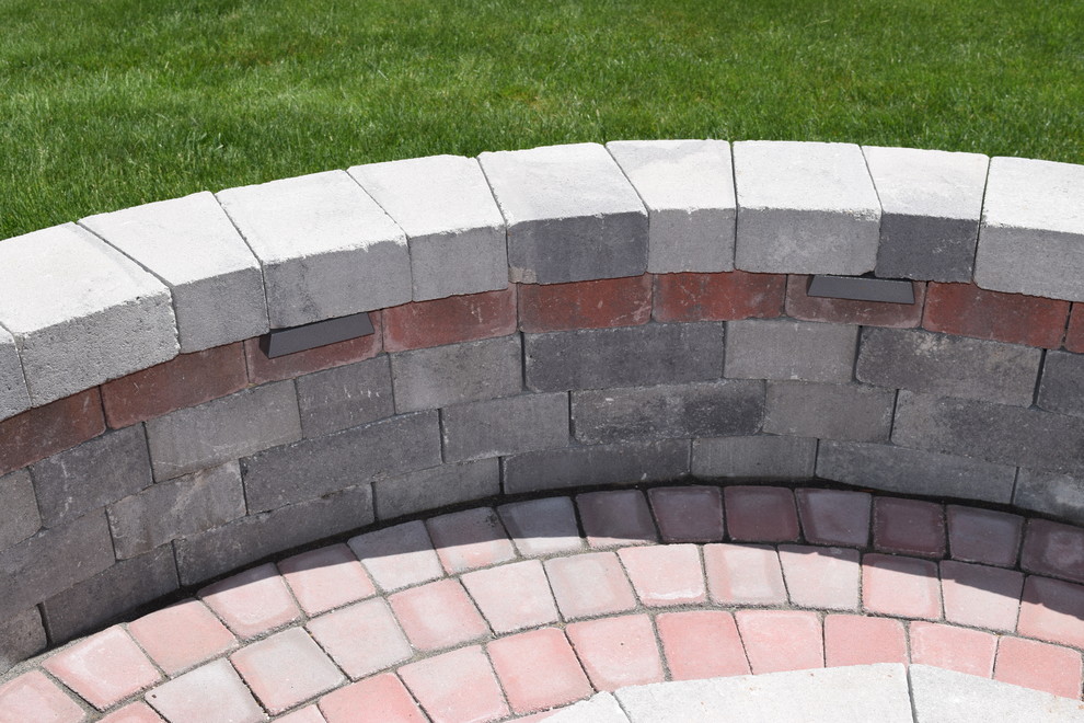 New England Backyard Fire Pit, Lincoln RI Traditional Patio