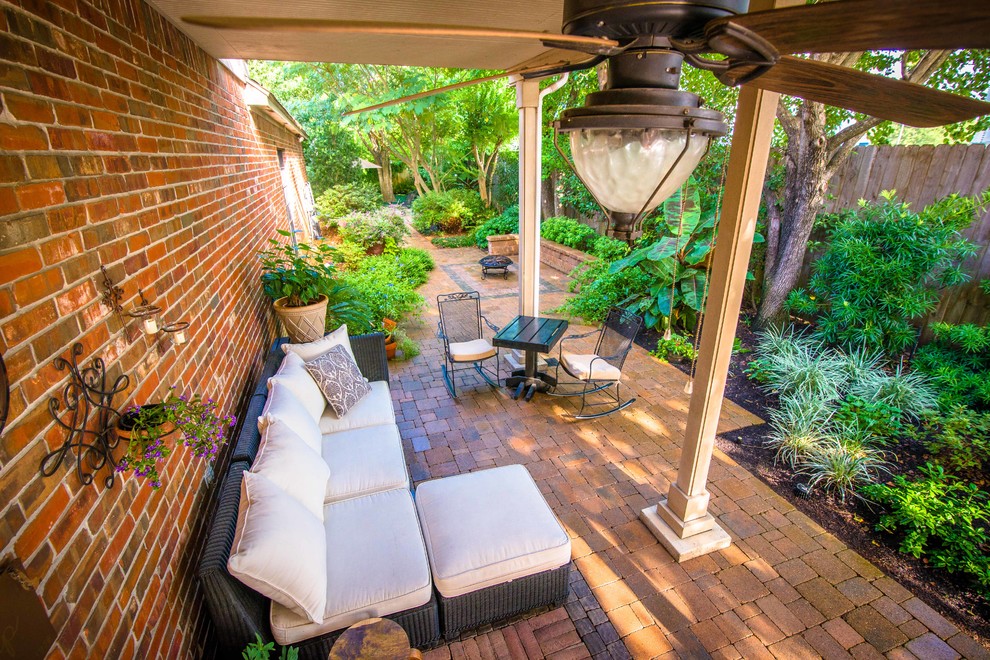 New Orleans Inspired Backyard Traditional Patio Houston by