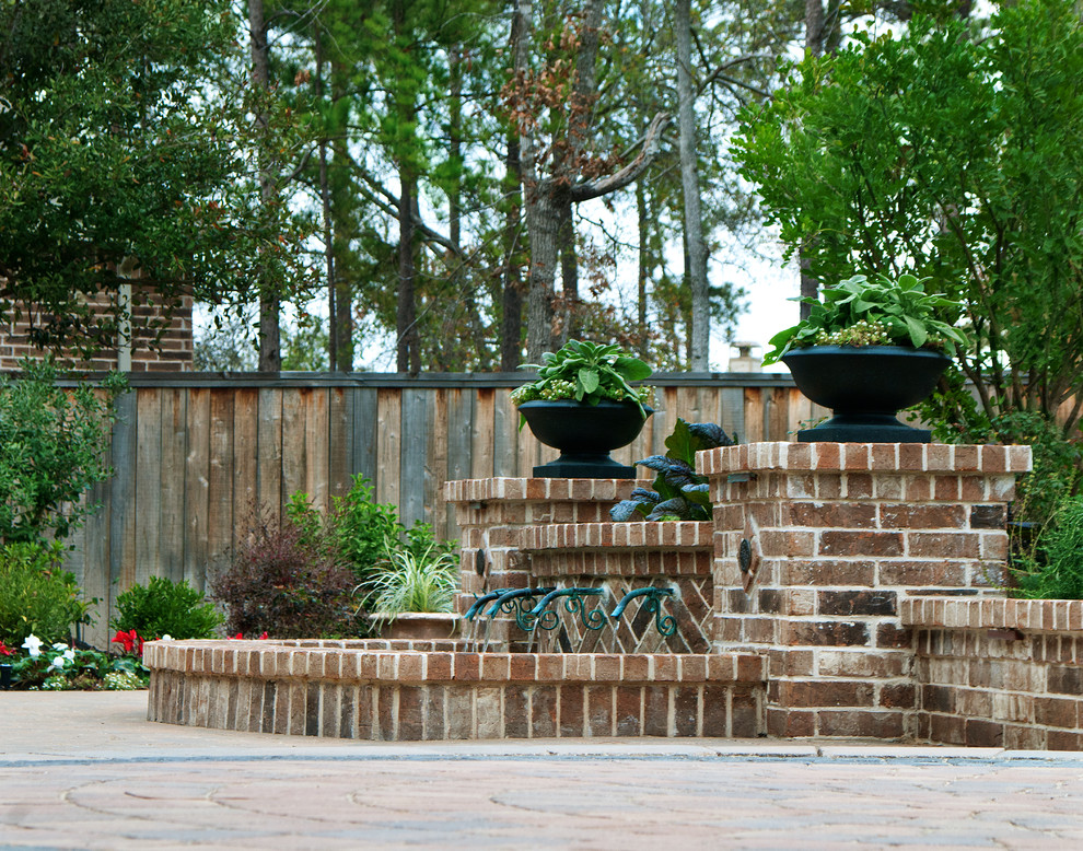 New Orleans Style Backyard Garden Traditional Patio Houston by