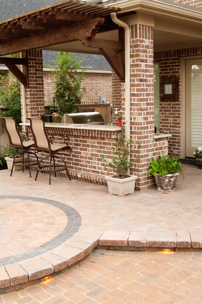 New Orleans Style Backyard Garden Traditional Patio Houston by