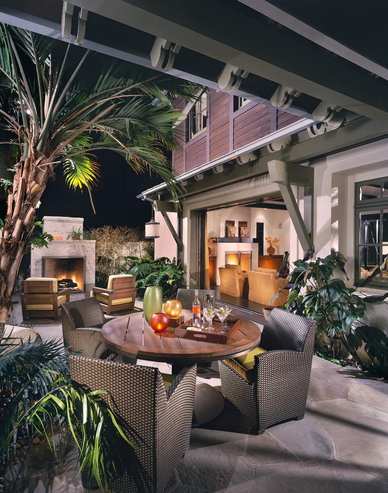 Design ideas for a world-inspired patio in Orange County.