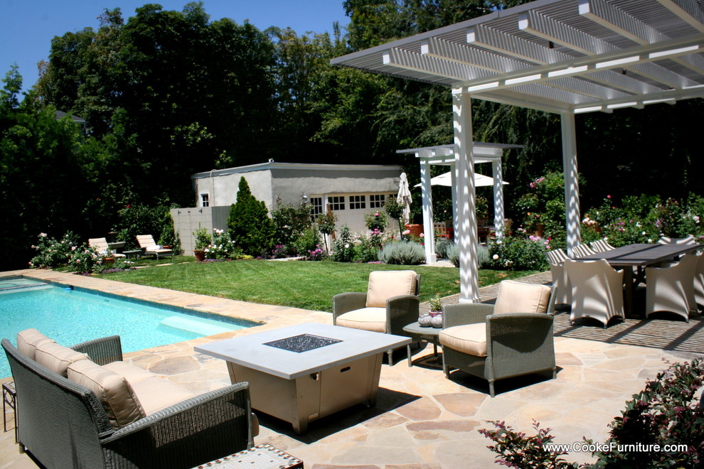 Newport Fire Pit table Traditional Patio Los Angeles by Cooke