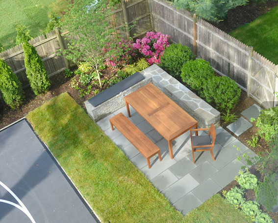 Newton Backyard Basketball Court & Patio - Traditional - Patio - Boston ...