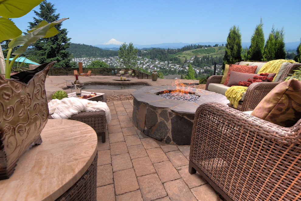 Inspiration for a contemporary patio remodel in Portland