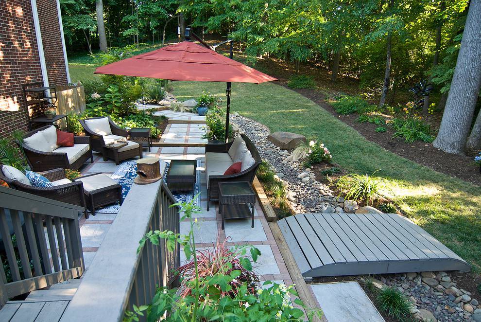 Example of a classic patio design in Charlotte