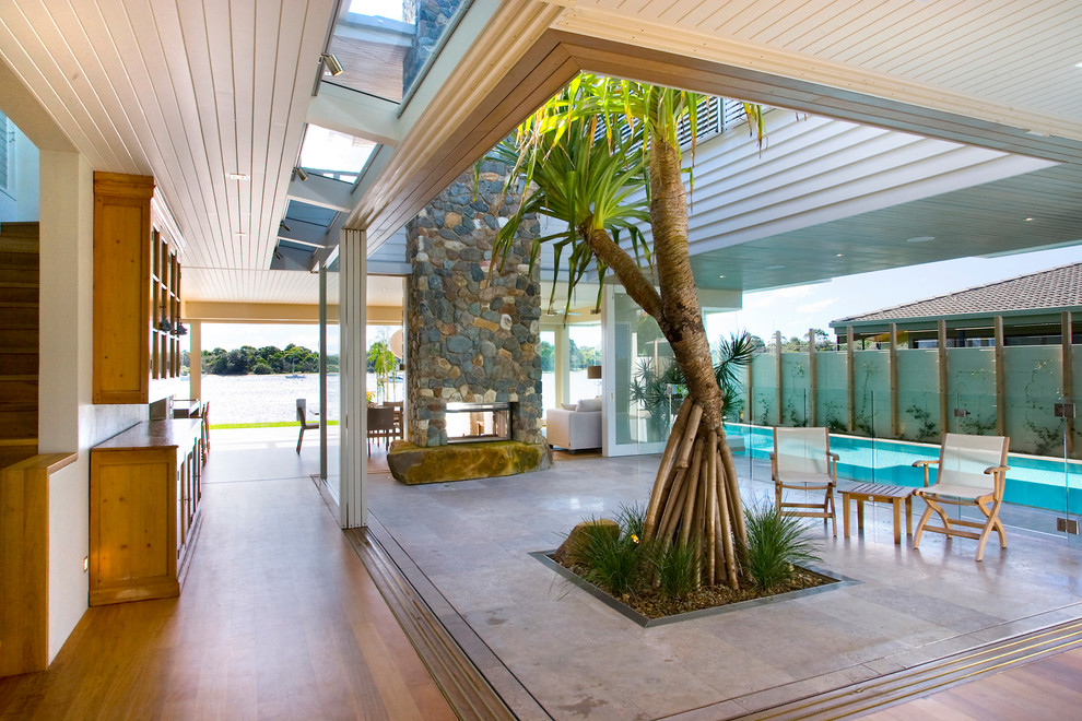 This is an example of a contemporary patio in Sunshine Coast.