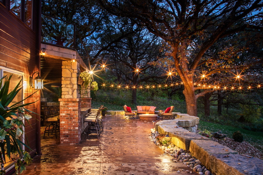 North Omaha Pool and Outdoor Bar Rustic Patio Omaha by T Hurt Construction Houzz