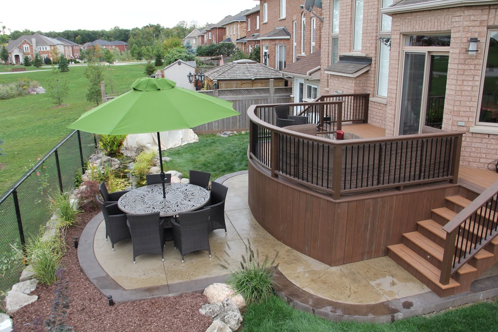 Oakville composite decking Traditional Patio Toronto by