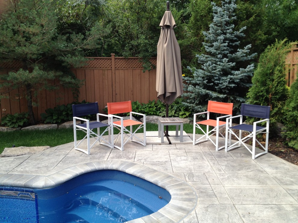 Oakville Custom Pool and Complete Backyard Transformation Traditional