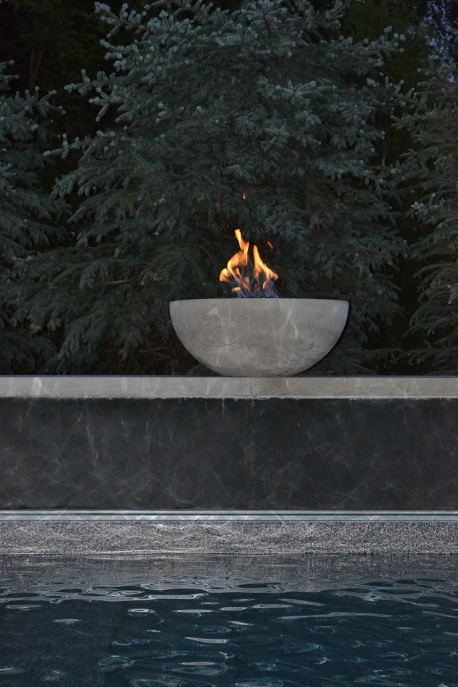 Oakville luxury yard Mediterranean Patio Toronto by Liquid