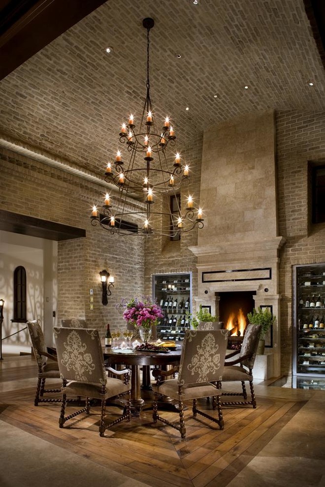 OldWorld Brick Dining Room Traditional Dining Room San Diego