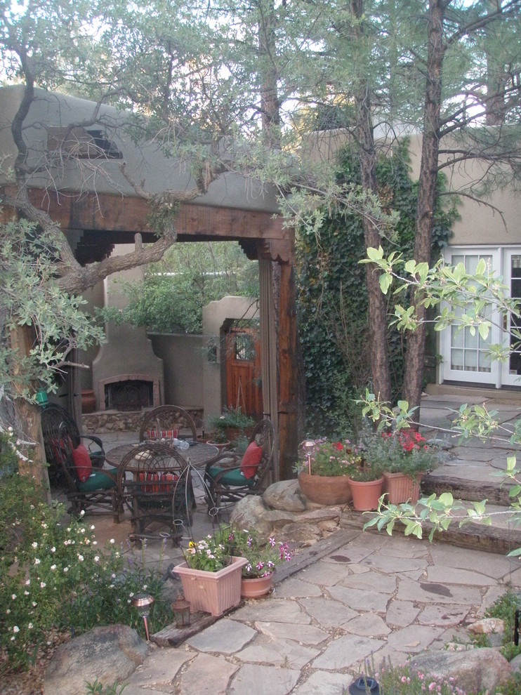 Old World Santa Fe Styled Home Traditional Patio Phoenix by