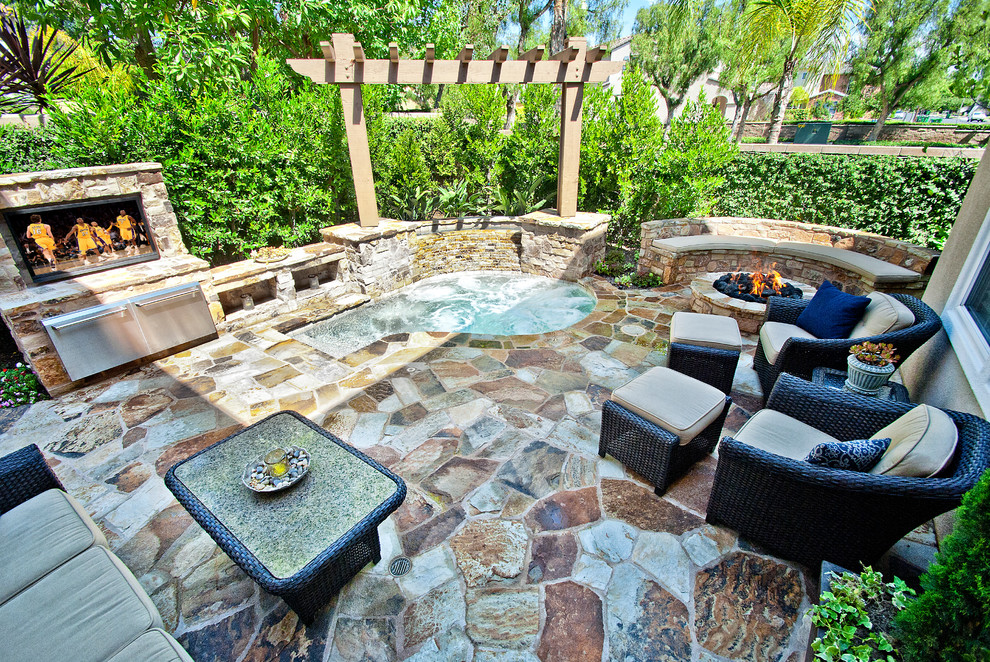 Orange County Mediterranean Patio Orange County by Teserra