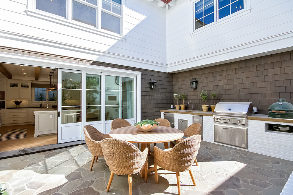 Inspiration for a coastal patio remodel in Orange County