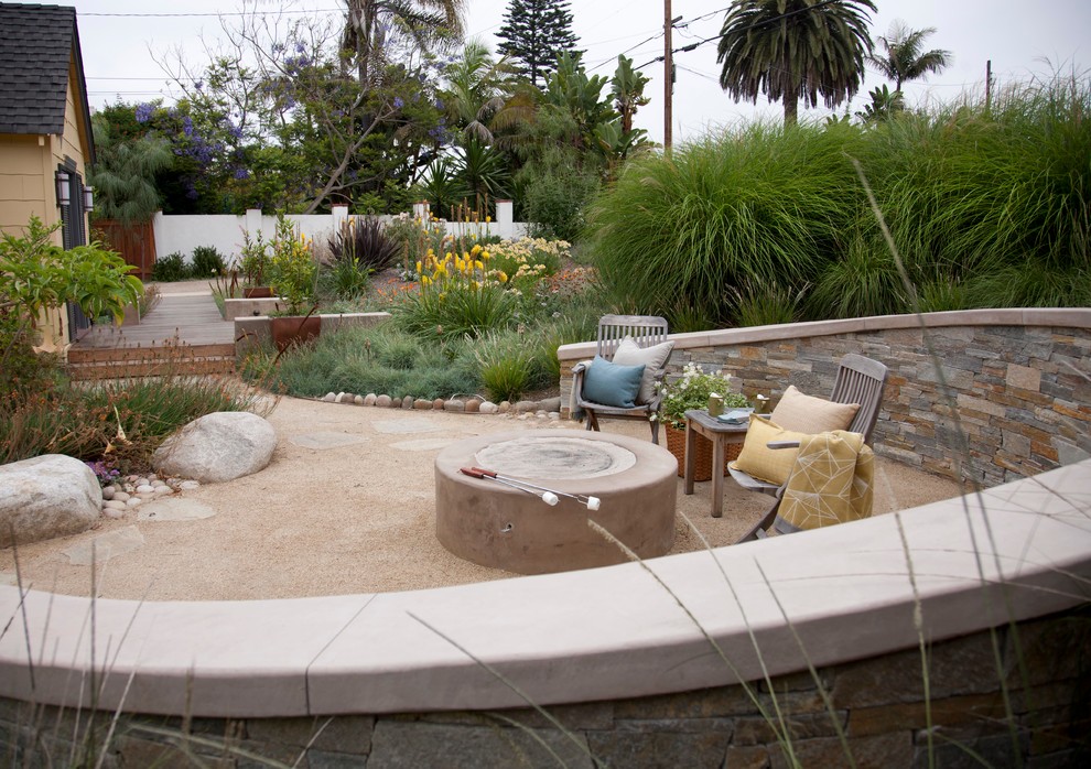 Design ideas for a beach style patio in San Diego.