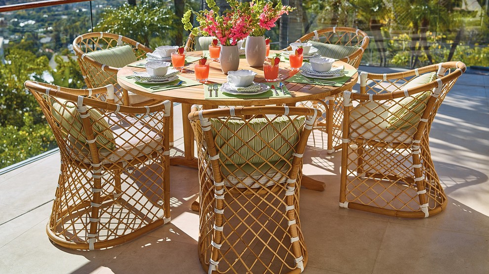 Example of a beach style patio design in Other