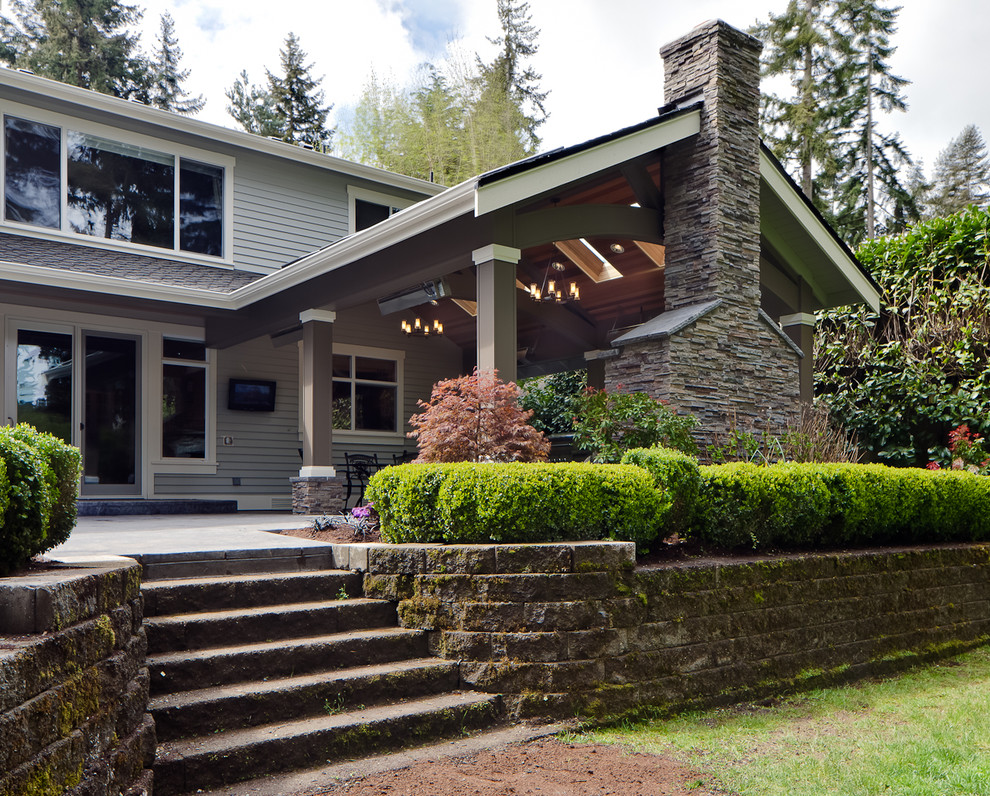outdoor area Traditional Patio Seattle by DME Construction Houzz