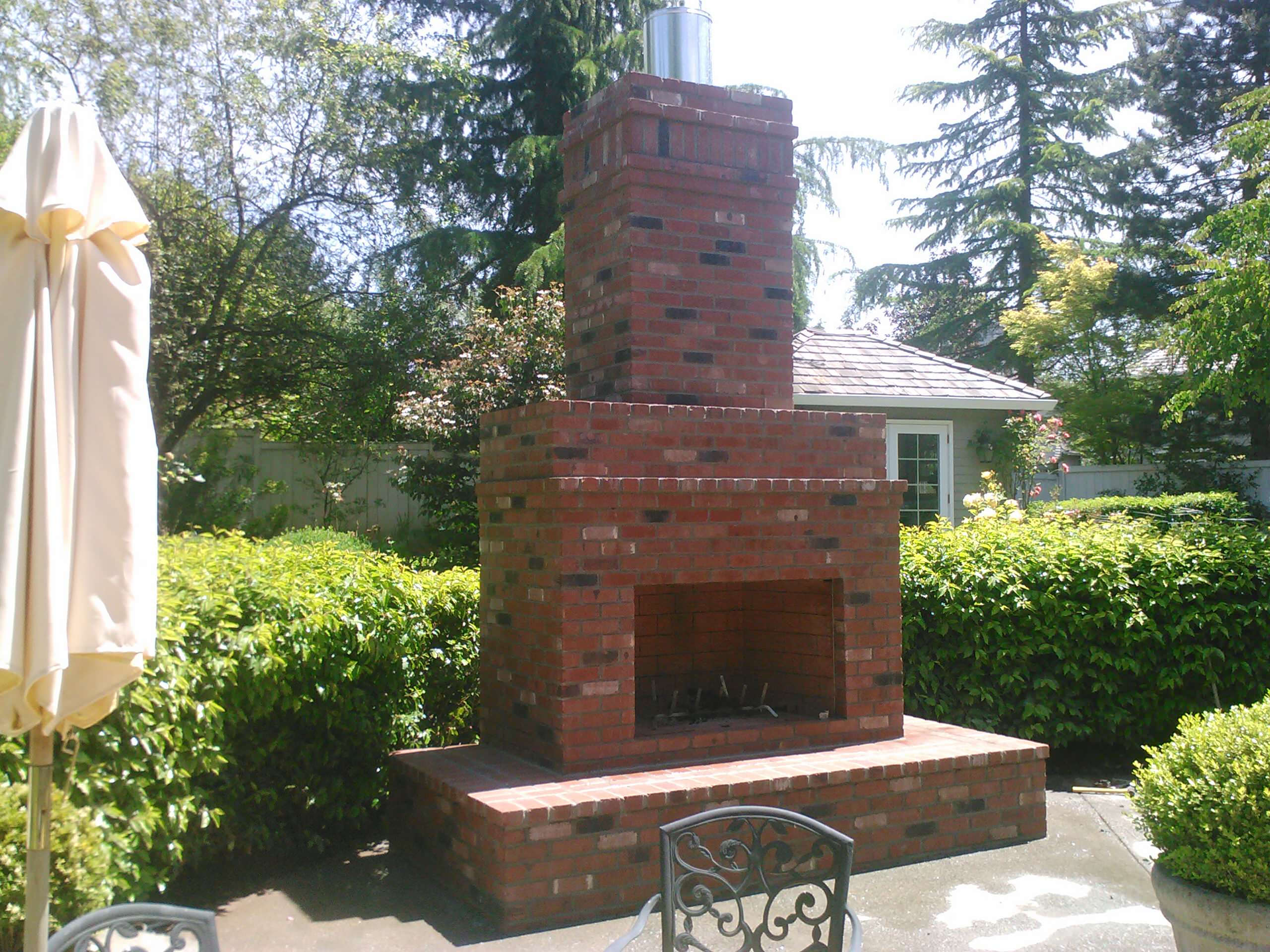 Outdoor Brick Fireplace Houzz