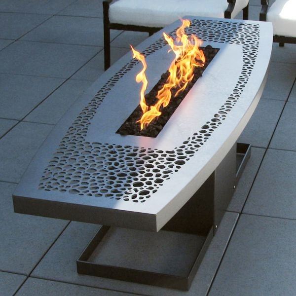 Fire Pit Coffee Table Propane On, Uptown Black Gas Fire Pit Table