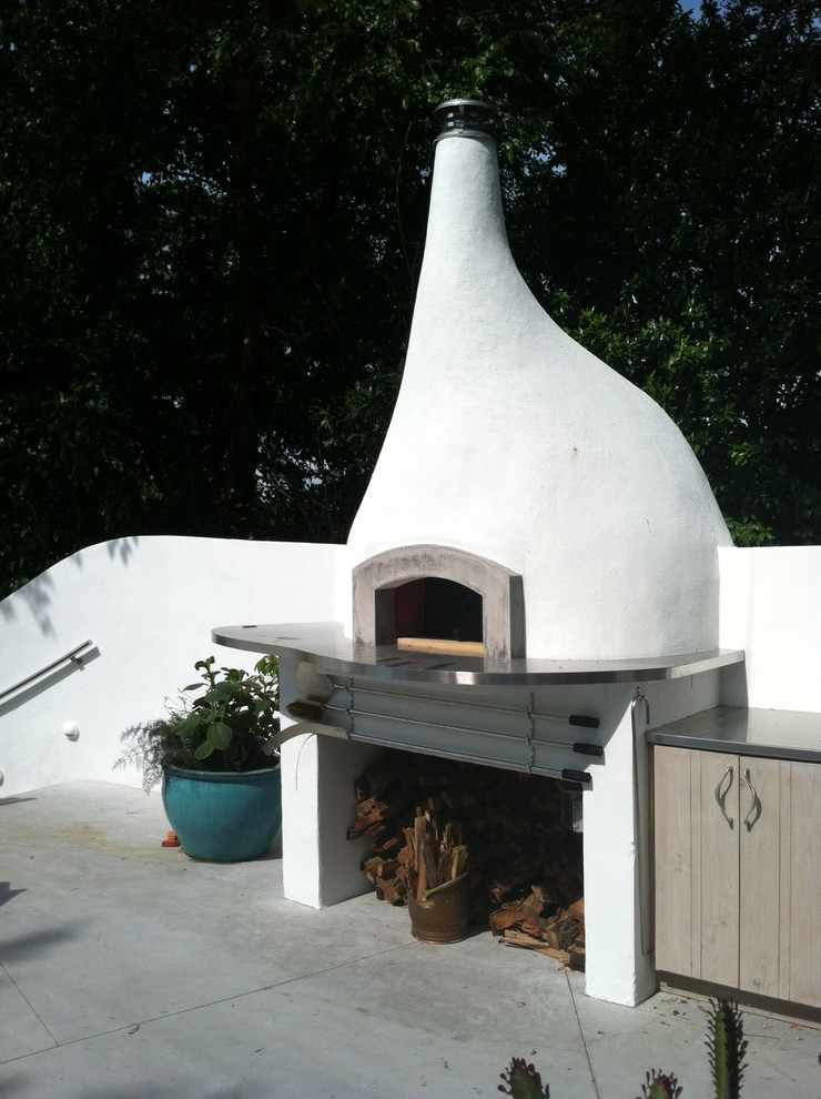 Outdoor Dome Roof Wood Fired Pizza Ovens Eclectic Patio San