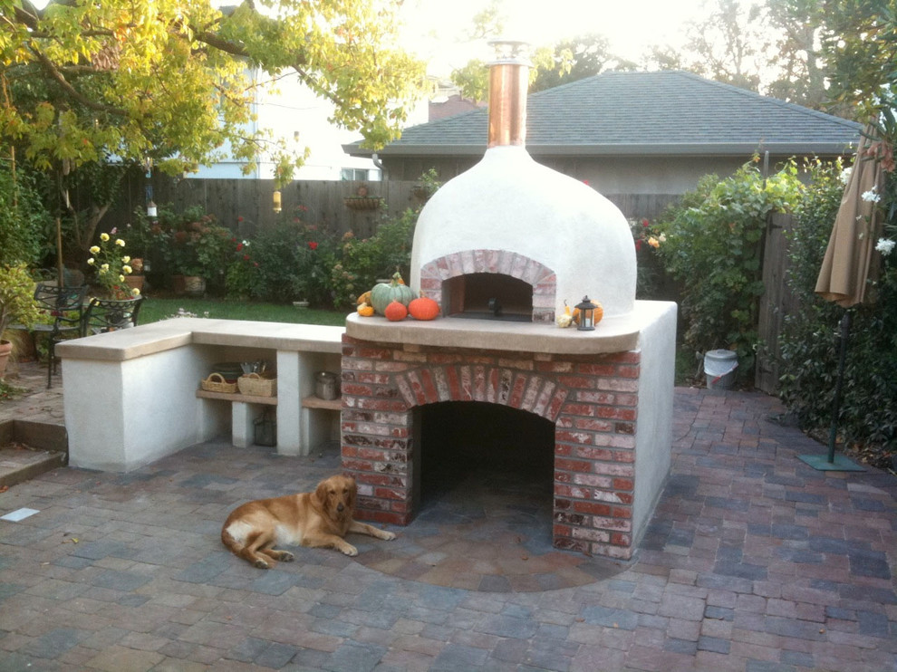 Outdoor Dome Roof Wood Fired Pizza Ovens Eclectic Patio San