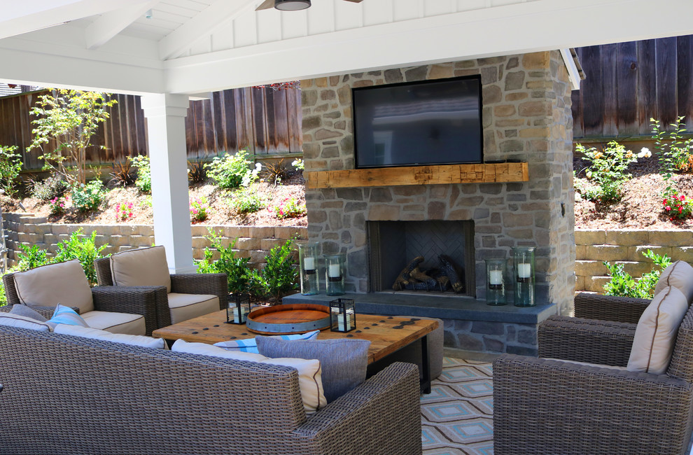 Outdoor Fireplace - Traditional - Patio - Orange County ...