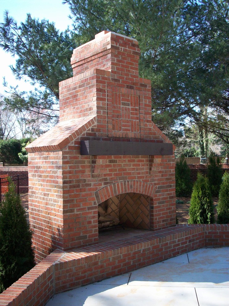 Outdoor Fireplace Traditional Patio Charlotte by Hickman