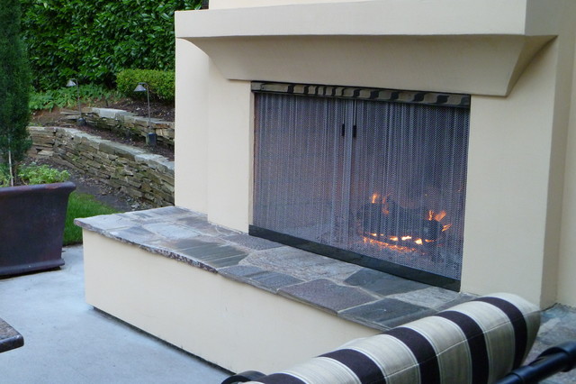 Outdoor Fireplace Screen Contemporary, Outdoor Fireplace Screens With Doors