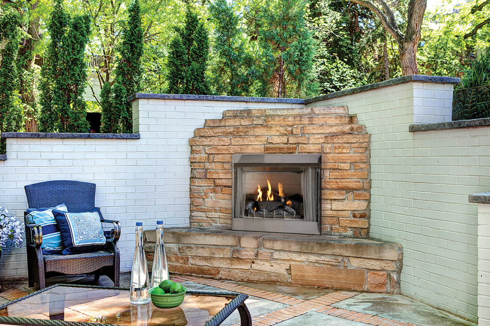 Outdoor Fireplace With Rustic Stone White Mountain Hearth Contemporary Patio St Louis By White Mountain Hearth Empire Comfort Systems Houzz