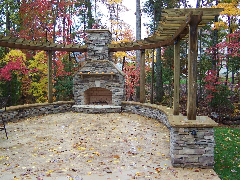 Outdoor Fireplaces Traditional Patio Raleigh by Landvision