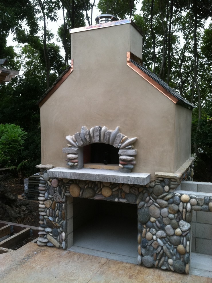 Outdoor Gable Roof Wood Fired Pizza Ovens Terrasse et Patio San